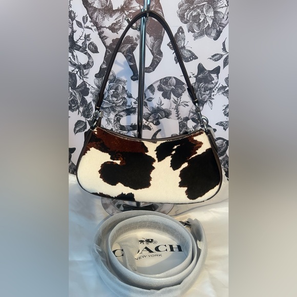 COACH ASHTON COW PRINT SHOULDER BAG NWT - Picture 6 of 10